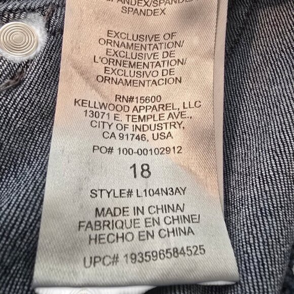 Wit & Wisdom Raw Hem Cropped High Rise Jeans Sz 18 - Picture 8 of 9